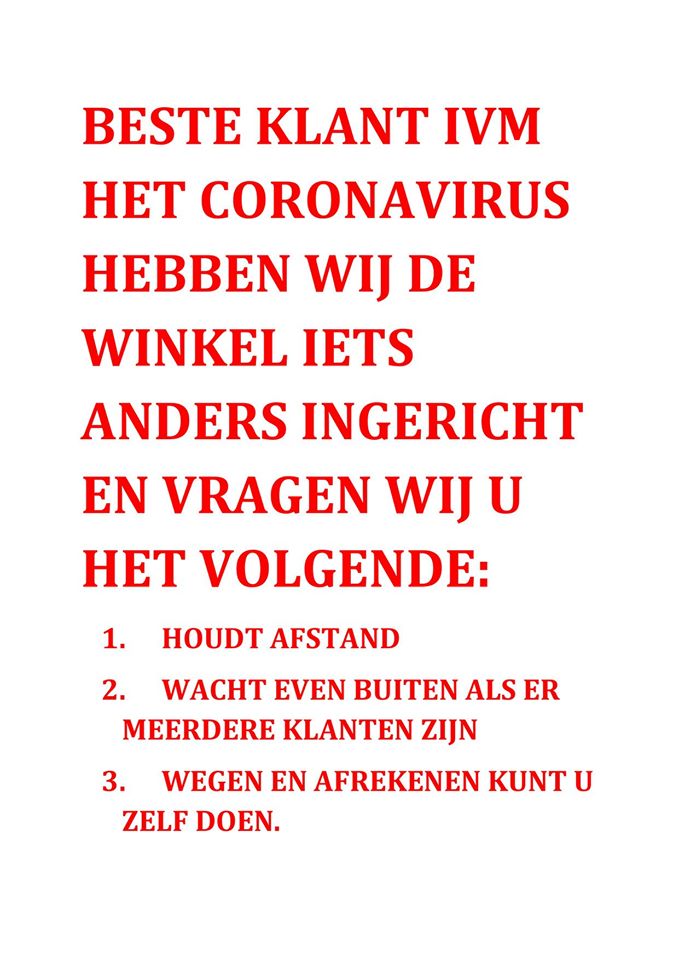 Houdt afstand, gewoon geopend